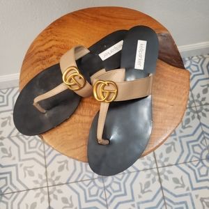 Kelly Parker beige sandals 7.5
